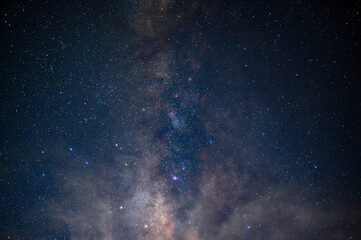 close up milky way in stary night