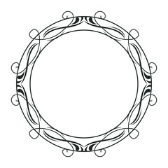 circular monochrome vintage frame