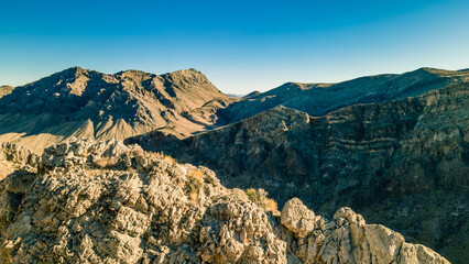 mountains in the morning