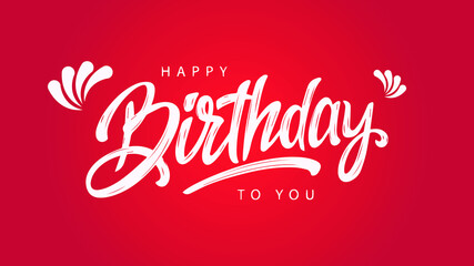 Happy birthday lettering poster design 