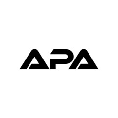 APA letter logo design with white background in illustrator, vector logo modern alphabet font overlap style. calligraphy designs for logo, Poster, Invitation, etc. - obrazy, fototapety, plakaty