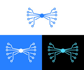 Fototapeta na wymiar Unique technology logo design