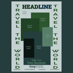 Travel Business promotional Flyer and template Design for Business Card or Flyer or Social Media Banner or Flyer post promotional and template