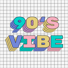 90's vibe lettering Print