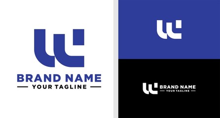 WF LOGO MONOGRAM GEOMETRIC BOLD EDITABLE