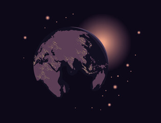 earth planet space night