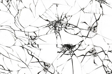 Texture broken glass with cracks. Abstract of cracked screen Smartphone from shock.