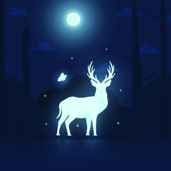 Soul of the deer illustration