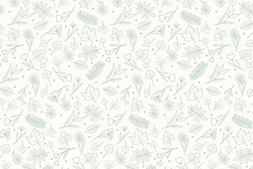 Obraz premium Line art Floral Pattern flower pattern background