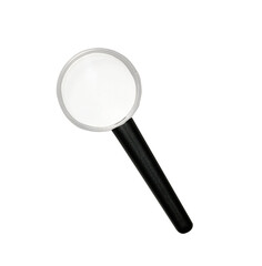 hand lens or magnify glass isolated top view