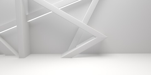 Geometric star on white background .3d rendering