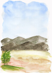 Poster with a watercolor background . Suitable for greeting cards,invitations,design works,crafts and hobbies.