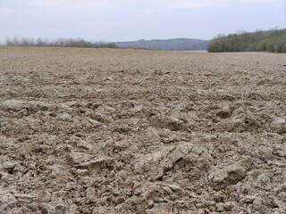 Plowed field in spring, Western Ukraine, Chernivtsi region