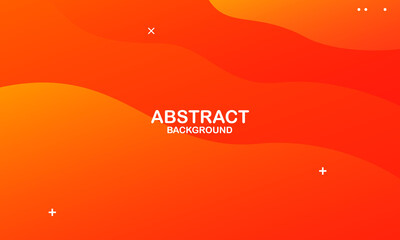 Abstract orange background with waves. Vector illustration