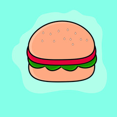 hamburger isolated on white