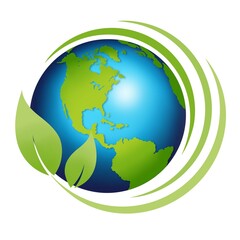 Fototapeta premium green planet earth globe