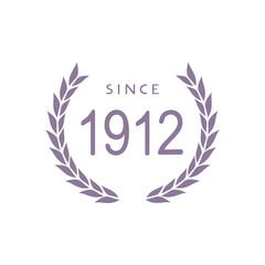 Since 1912 year symbol