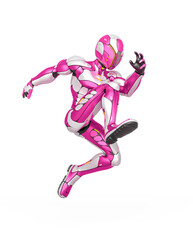 future astronaut is jumping in action