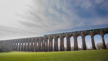 Ouse Valley Viaduct with a train