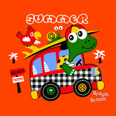 Animal summer cartoon vector design