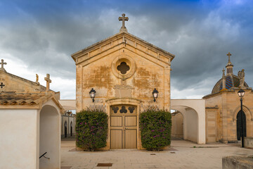 schöne alte Friedhofskapelle
Friedhof auf Spaniens Insel Palma de Mallorca