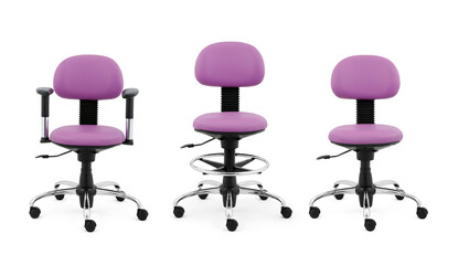 collection office chair isolated on white background