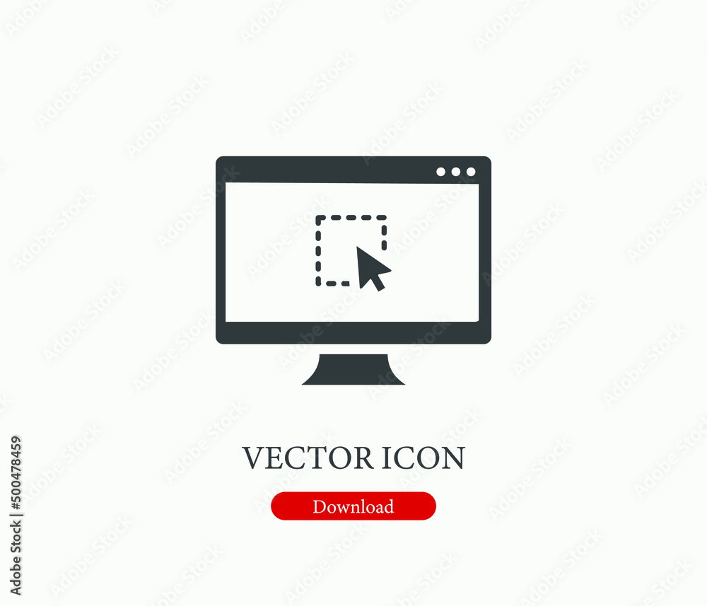 Poster programming vector icon. editable stroke. symbol in line art style for design, presentation, website
