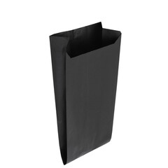 black paper bags on white background