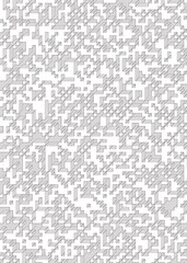 Fototapeta premium Implementation of Edward Zajec’s “Il Cubo” from 1971. Essentially a Truchet tile set of 8 tiles and rules for placement art illustration