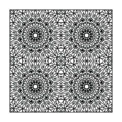 Mandala seamless pattern floral ornament.