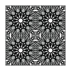 Mandala seamless pattern floral ornament.