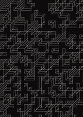 Implementation of Edward Zajec’s “Il Cubo” from 1971. Essentially a Truchet tile set of 8 tiles and rules for placement art illustration