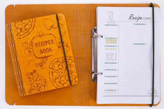 Wooden Bound Recipe Book