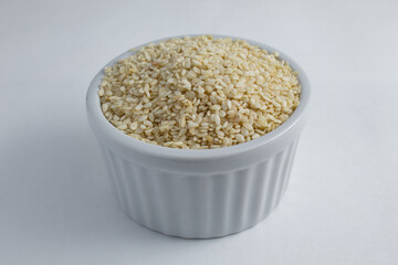 Raw white sesame, nutritious and healthy. Asian food ingredient