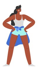 Woman keeping fit, sportive female in sportswear