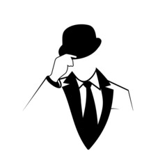English gentleman with a cane vector illustration
