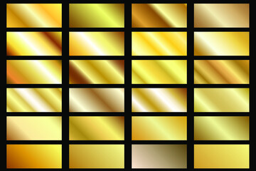 Vector images of gold gradients
