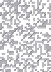 Implementation of Edward Zajec’s “Il Cubo” from 1971. Essentially a Truchet tile set of 8 tiles and rules for placement art illustration