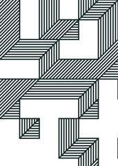 Implementation of Edward Zajec’s “Il Cubo” from 1971. Essentially a Truchet tile set of 8 tiles and rules for placement art illustration