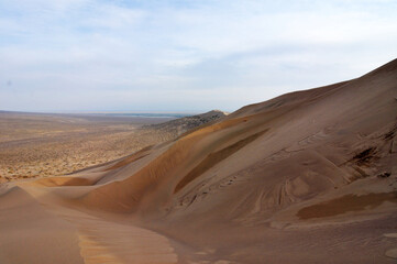 Kazakhstan.The Singing Dunes (also known as Singing Barchan).
