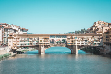 Fototapeta premium Around the Ponte Vechio, Florence, Italy - 09.07.2021
