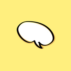 cartoon speech bubbles on yellow background Different doodle forms for your text, dialogs icon images jpeg Blank with text place.hand drawn shapes isolated hand drawn speech bubbles isolated. 