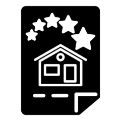 Document Glyph Flat Icon Isolated On White Background