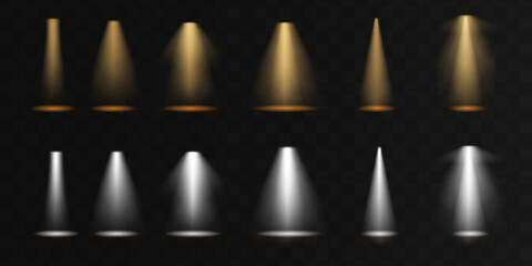 Flash light effect lamp, spotlight golden or white