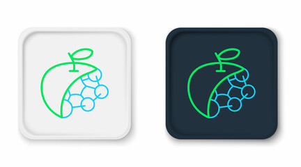 Line Biological structure icon isolated on white background. Genetically modified organism and food. Colorful outline concept. Vector