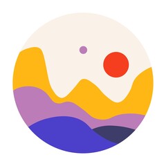 Landscape and nature view, mountains and sunshine