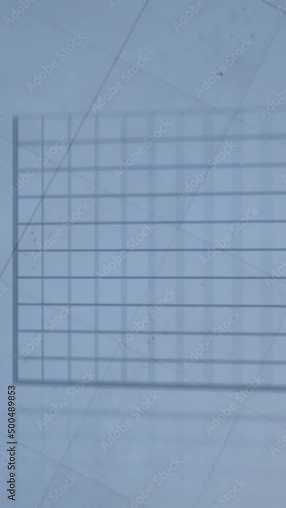 Poster Animation of statistics and data processing over businesspeople