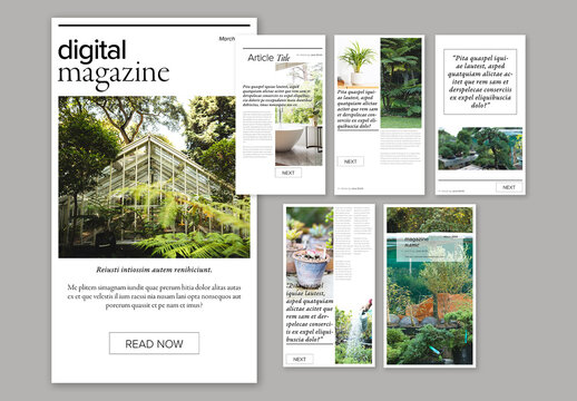 Organic Digital Magazine Layout