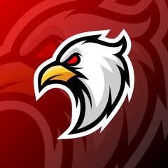 vector graphics illustration of a eagle in esport logo style. perfect for game team or product logo
