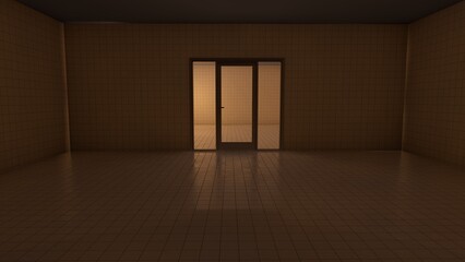 room with door